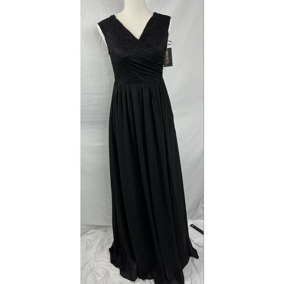 Miusol Women's Casual Deep V Neck Sleeveless Maxi Dress, Black, M3801R Sz. Small - Picture 1 of 11